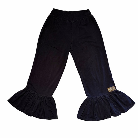 Matilda Jane Black Ruffle-Hem Knit Pants - Picture 2 of 11